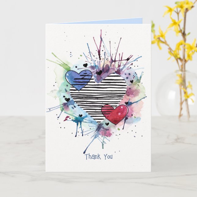 Snowman With Gifts In Watercolor  Card (Yellow Flower)