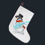 Snowman with Guitar Funny Christmas Stocking<br><div class="desc">Snowman with Guitar Christmas Stockings - MIGNED Painting</div>