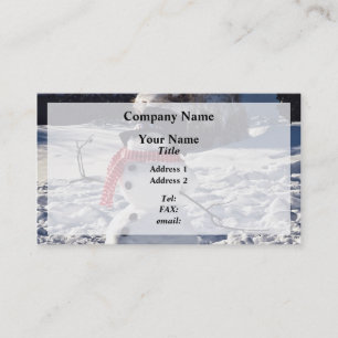Snowman With Hat and Scarf Business Card