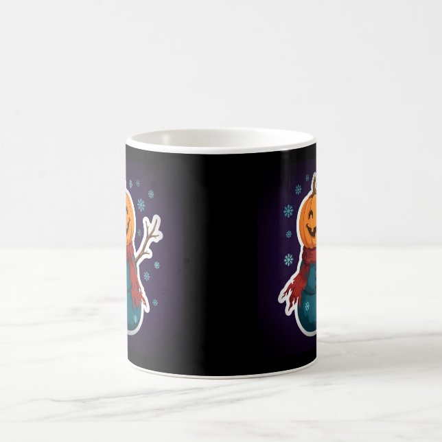 Snowman with Jack-o'-Lantern Head Mug (Center)