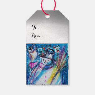 SNOWMAN WITH OWL / CHRISTMAS NIGHT GIFT TAGS