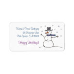 Snowman with Scarf, address labels<br><div class="desc">These snowman address labels are my original doodle,  which I scanned to create these adorable address labels. You can also customise the text to create other items such as gift tags or favour tags for your holiday celebrations. *********************************************************************  



 **********************************************************************</div>