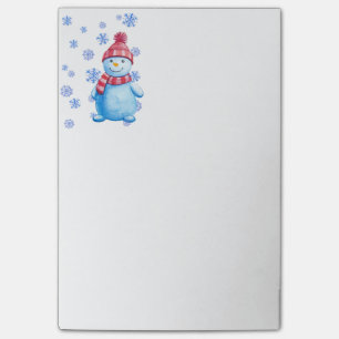 Snowman with Snowflakes Post-it Notes
