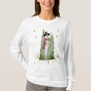 Snowman With Stars T-Shirt