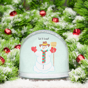 Snowman With Text Snowglobe