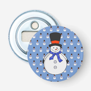 Snowman with top hat bottle opener