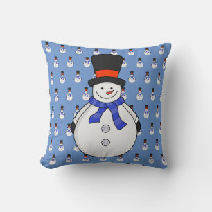 Snowman with top hat cushion