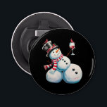 Snowman With Wine Christmas Funny Xmas Gift Bottle Opener<br><div class="desc">Snowman With Wine Christmas Funny Xmas Gift</div>