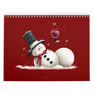 Snowman With Wine Christmas Gift Xmas Holiday Calendar