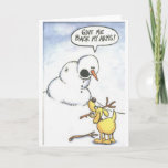 Snowman without arms holiday card<br><div class="desc">snowman without arms</div>