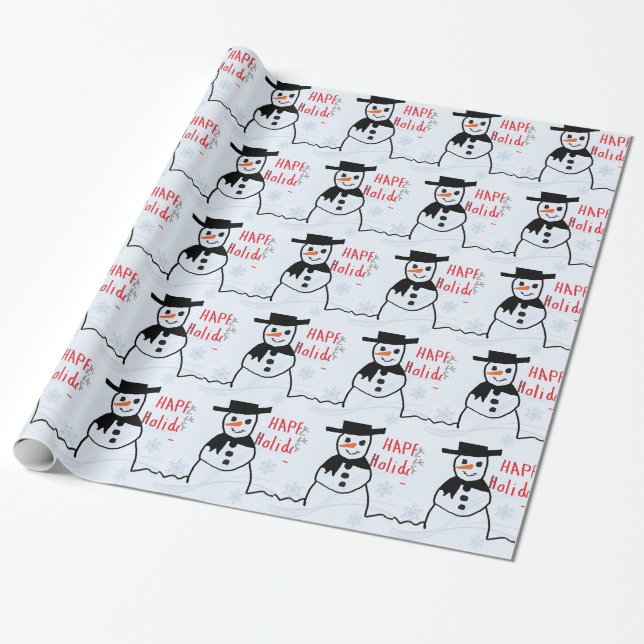 Snowman Wrapping Paper (Unrolled)