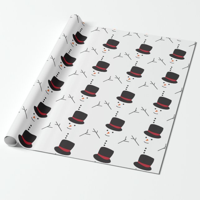 Snowman Wrapping Paper (Unrolled)