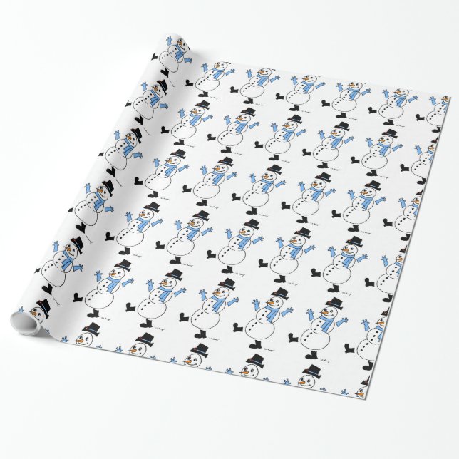 Snowman Wrapping Paper (Unrolled)
