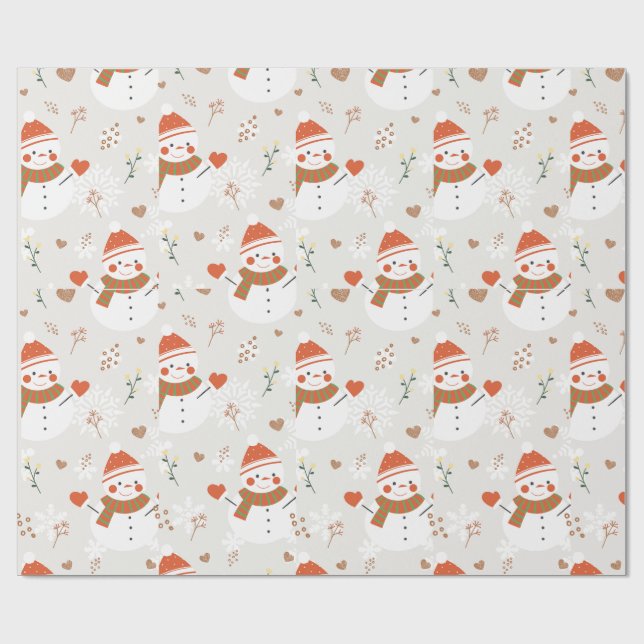 ⛄ snowman wrapping paper (Flat)