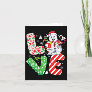Snowman Xmas Family Matching Design Snowman Christ Card