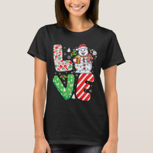 Snowman Xmas Family Matching Design Snowman Christ T-Shirt