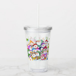 Snowmans Christmas Acrylic Tumbler Gift