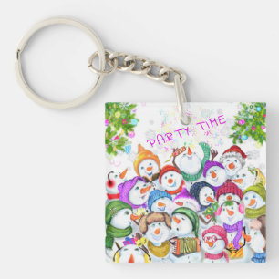 Snowmans Christmas Keychain Gift