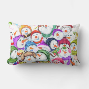 Snowmans Christmas Lumbar Pillow Gift