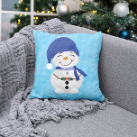 Snowman's Cocoa Delight Christmas Cushion<br><div class="desc">Enhance your holiday decor with our delightful "Cocoa's Delight" Christmas Throw Pillow, a heartwarming addition to your festive ambiance. This throw pillow features a charming and playful design, capturing the enchantment of the Christmas season. On one side of the pillow, a snowman is savouring a cup of hot cocoa, surrounded...</div>
