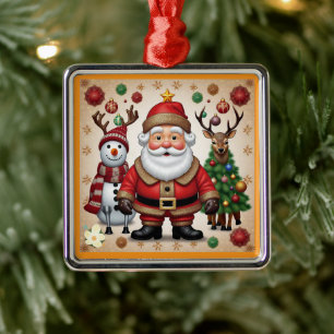 "Snowman's Joy" Metal Tree Decoration