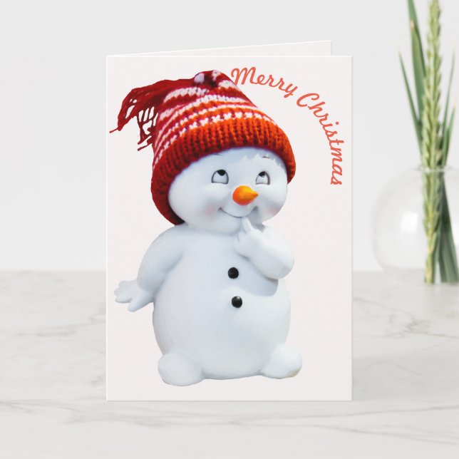 Snowman's kid holiday card (Front)