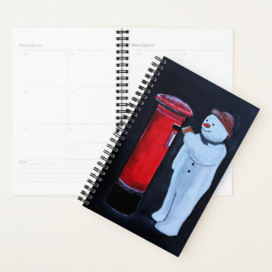 Snowman's Letter to Santa Painting by Alfred Fox Planner