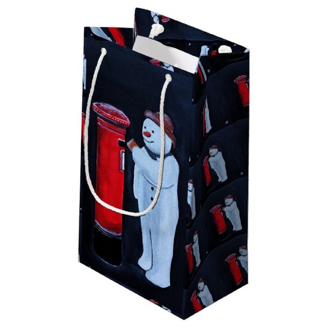 Snowman's Letter to Santa Painting by Alfred Fox Small Gift Bag (Creator Uploaded)