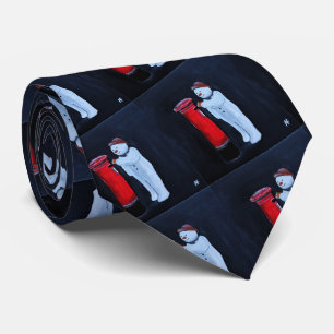 Snowman's Letter to Santa Painting by Alfred Fox Tie