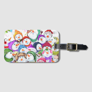 Snowmans Party Christmas Luggage Tag