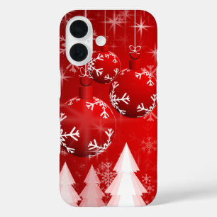Snowmans & Snowflakes Seamless Pattern iPhone 16 Case