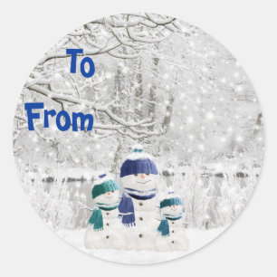 Snowman's Winterwonderland Sticky Labels