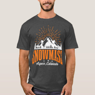 Snowmass Aspen Colorado Ski Mountain Skiing Snowbo T-Shirt