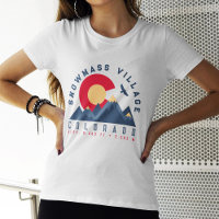 Snowmass Colorado Flag Retro Sunset Ski Souvenirs