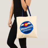 Snowmass Colorado mountain burst tote bag (Front (Product))