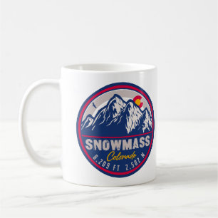 Snowmass Colorado Mountains Vintage Ski Souvenirs Coffee Mug