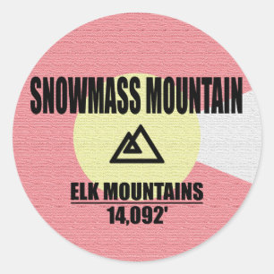 Snowmass Mountain Classic Round Sticker