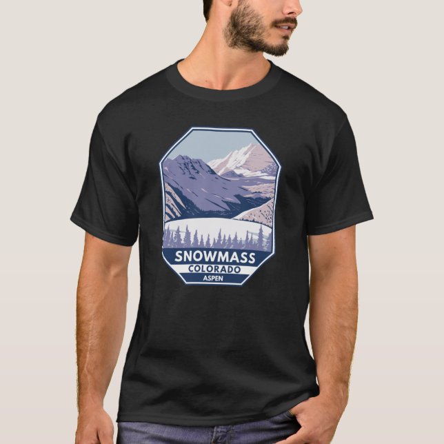 Snowmass Ski Area Winter Aspen Colorado  T-Shirt (Front)