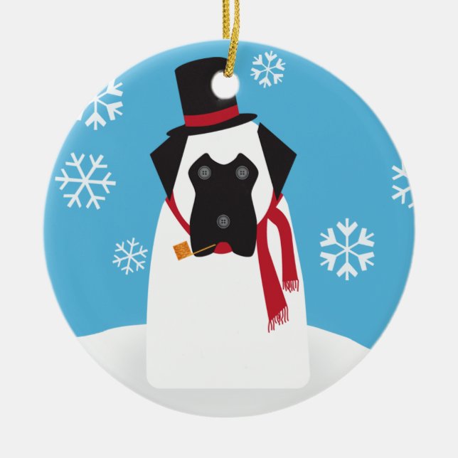 Snowmastiff Ornament (Front)