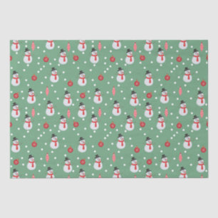Snowmen and Christmas Ornaments Tissue Paper