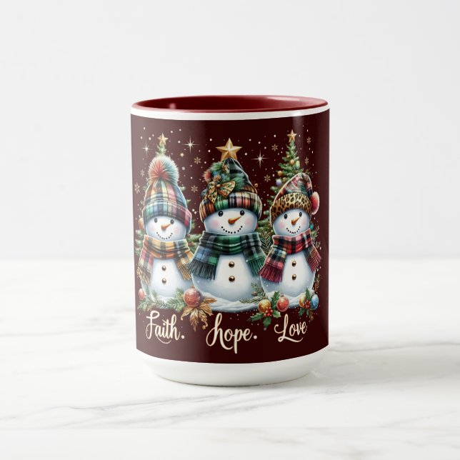 Snowmen and Christmas Trees  Mug (Center)