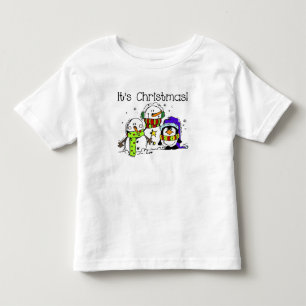 Snowmen and Penguins It's Christmas Toddler T-Shirt
