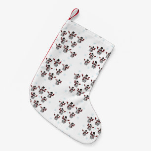 Snowmen and Snowflakes Small Christmas Stocking