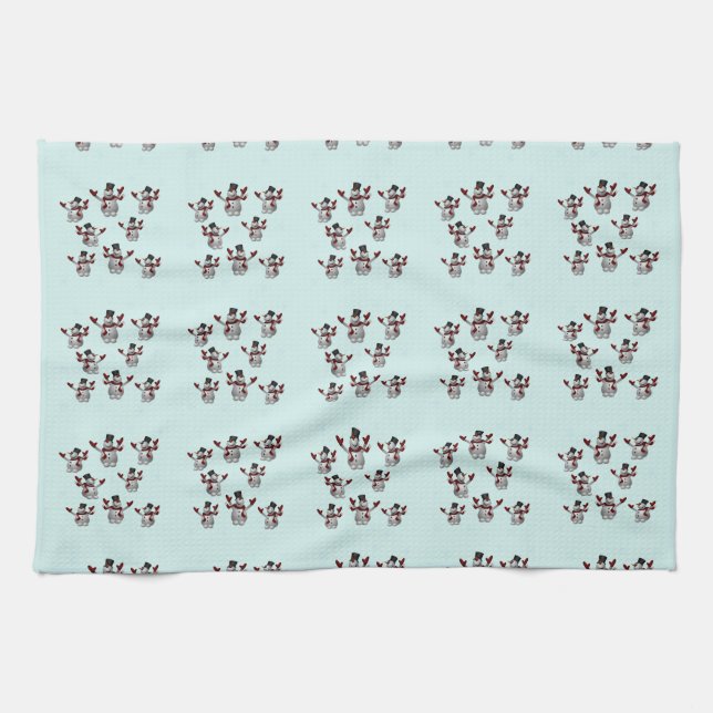 Snowmen and Snowflakes Towel (Horizontal)