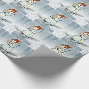 Snowmen and Snowflakes Wrapping Paper