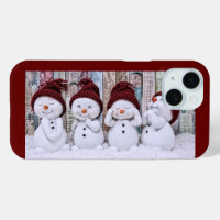 Snowmen Apple iPhone 15 case