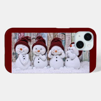 Snowmen Apple iPhone 15 case