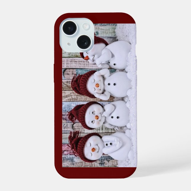 Snowmen  Apple iPhone 15 case (Back)
