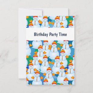 Snowmen Birthday Invitation