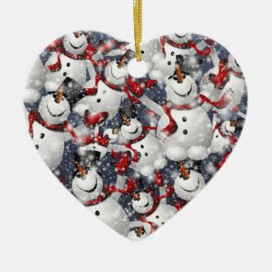 Snowmen Ceramic Tree Decoration